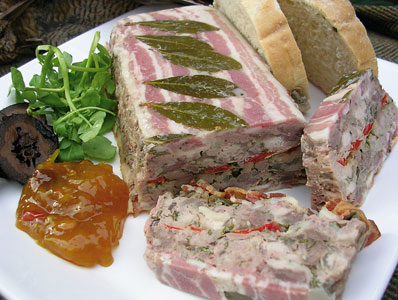 Venison and woodcock terrine