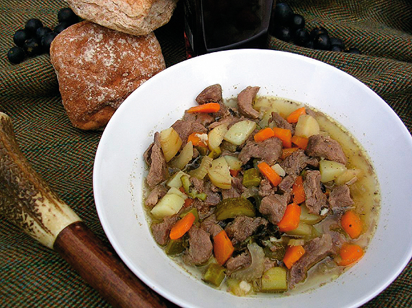 Sloe and venison casserole